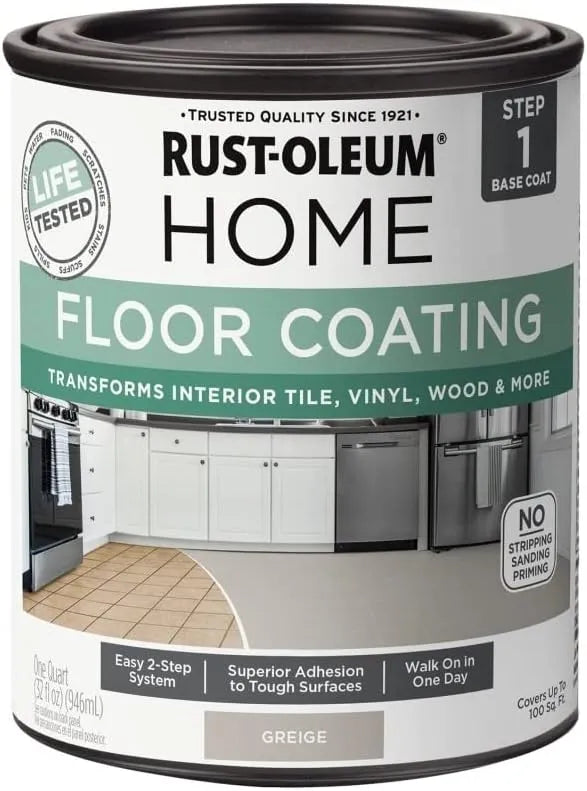 Rust-Oleum 365932 Greige Home Home Floor Coating Premix Base Coat, 1 Qt