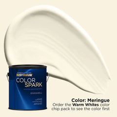 Rust-Oleum Color Spark Interior Paint and Primer in One, Eggshell, Meringue, 1 Gallon