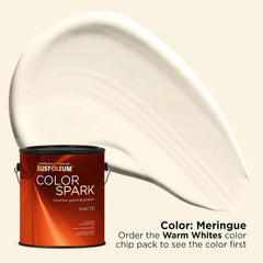 Rust-Oleum Color Spark Interior Paint and Primer in One, Matte, Meringue, 1 Gallon