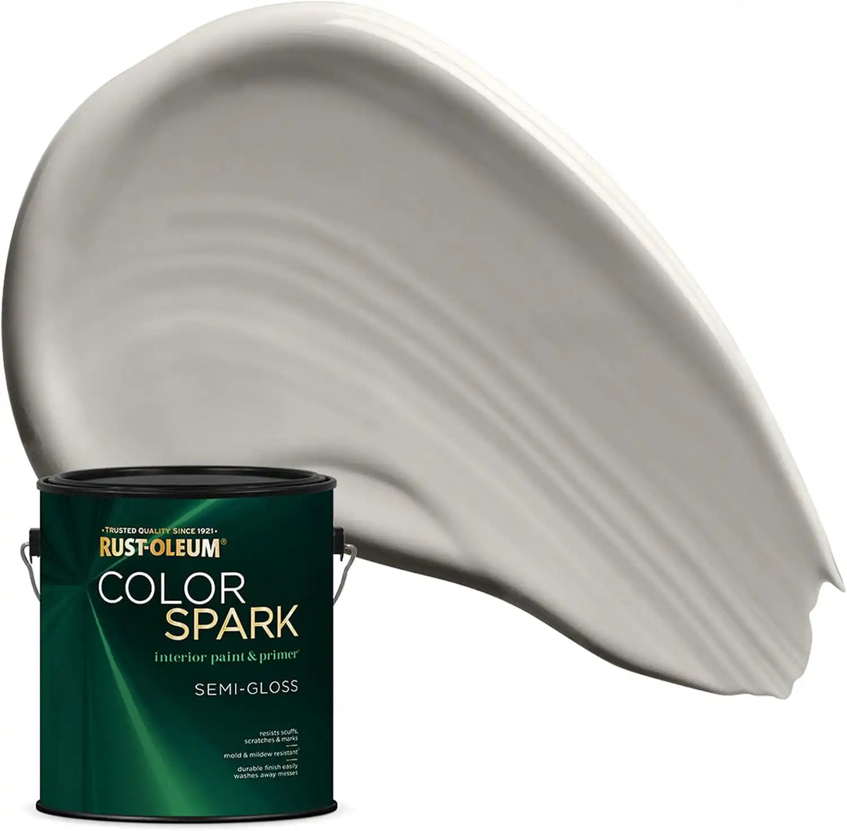 Rust-Oleum Color Spark Interior Paint and Primer in One, Semi-Gloss, Cement, 1 Gallon