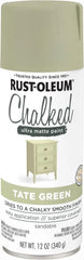 Rust-Oleum Tate Green Chalked All-in-One Ultra Matte Spray Paint | One Coat Coverage | No Primer, Sanding, Or Topcoat Needed | Easy Spray Application | Made in USA | 12 OZ