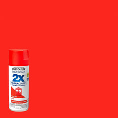 Rust-Oleum 334084-6PK Painter's Touch 2X Ultra Cover Spray Paint, 12 oz, Satin Poppy Red, 6 Pack