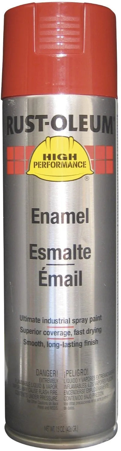 Rust-Oleum V2164838 High Performance V2100 System Rust Preventive Enamel Spray Paint, 20 fl. oz. Container, 15 oz. Fill, Bright Red, 6-Pack