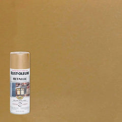 Rust-Oleum 286524 Stops Rust Metallic Spray Paint, 11 oz, Warm Gold