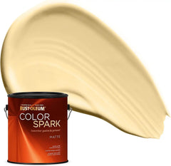 Rust-Oleum Color Spark Interior Paint and Primer in One, Matte, Tahitian Vanilla, 1 Gallon