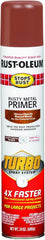 Rust-Oleum 353346 Stops Rust Turbo Spray System Rusty Metal Primer Spray, 24 oz, Flat Brown