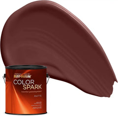 Rust-Oleum Color Spark Interior Paint and Primer in One, Matte, Chocolate Cherry, 1 Gallon
