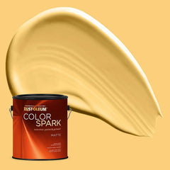 Rust-Oleum Color Spark Interior Paint and Primer in One, Matte, Lemon Curd, 1 Gallon
