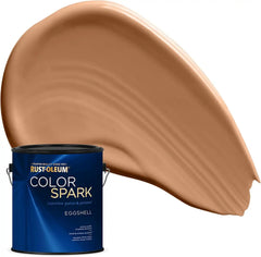 Rust-Oleum Color Spark Interior Paint and Primer in One, Eggshell, Toasted Clay, 1 Gallon