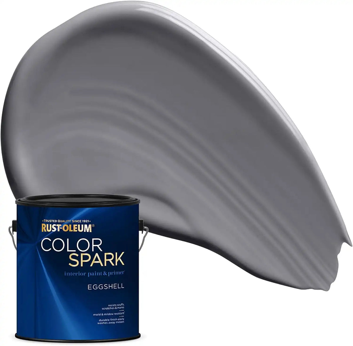 Rust-Oleum Color Spark Interior Paint and Primer in One, Eggshell, Graphite, 1 Gallon