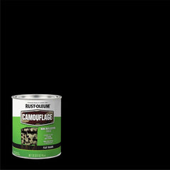 Rust-Oleum 379558-2PK Specialty Camouflage Paint, Quart, Flat Black, (Pack of 2)