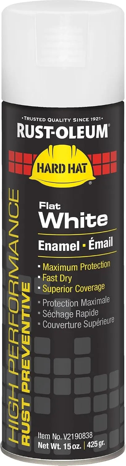 Rust-Oleum V2190838 V2100 System Enamel Spray Paint, 15-Ounce, Flat White