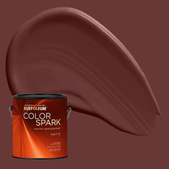 Rust-Oleum Color Spark Interior Paint and Primer in One, Matte, Chocolate Cherry, 1 Gallon