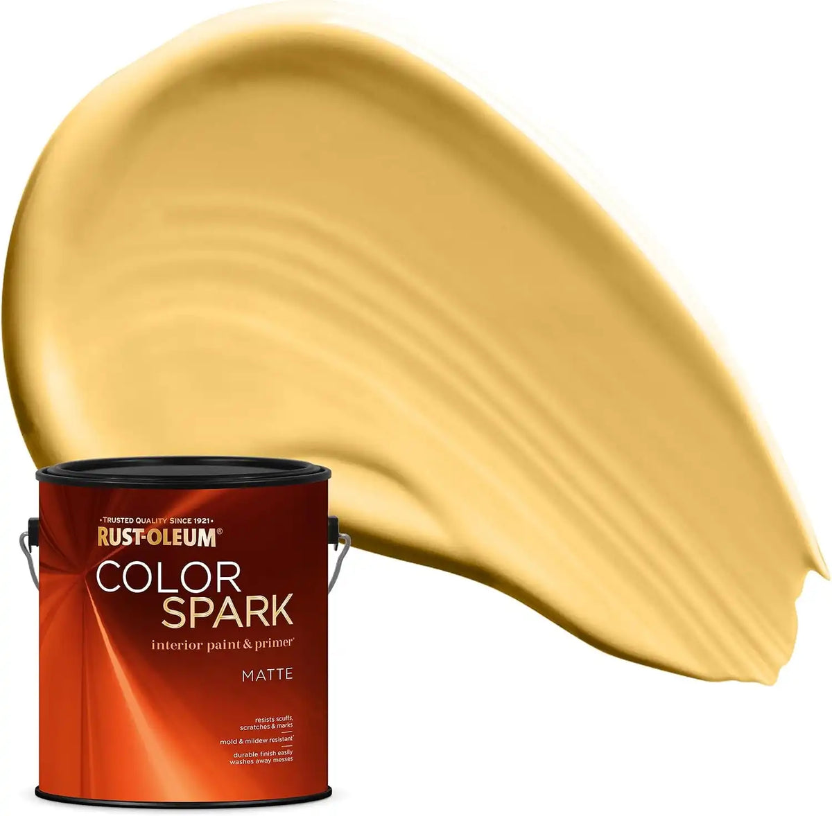 Rust-Oleum Color Spark Interior Paint and Primer in One, Matte, Lemon Curd, 1 Gallon