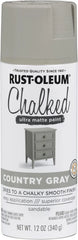 Rust-Oleum Country Gray Chalked All-in-One Ultra Matte Spray Paint | One Coat Coverage | No Primer, Sanding, Or Topcoat Needed | Easy Spray Application | Made in USA | 12 OZ