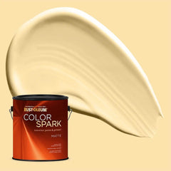 Rust-Oleum Color Spark Interior Paint and Primer in One, Matte, Tahitian Vanilla, 1 Gallon