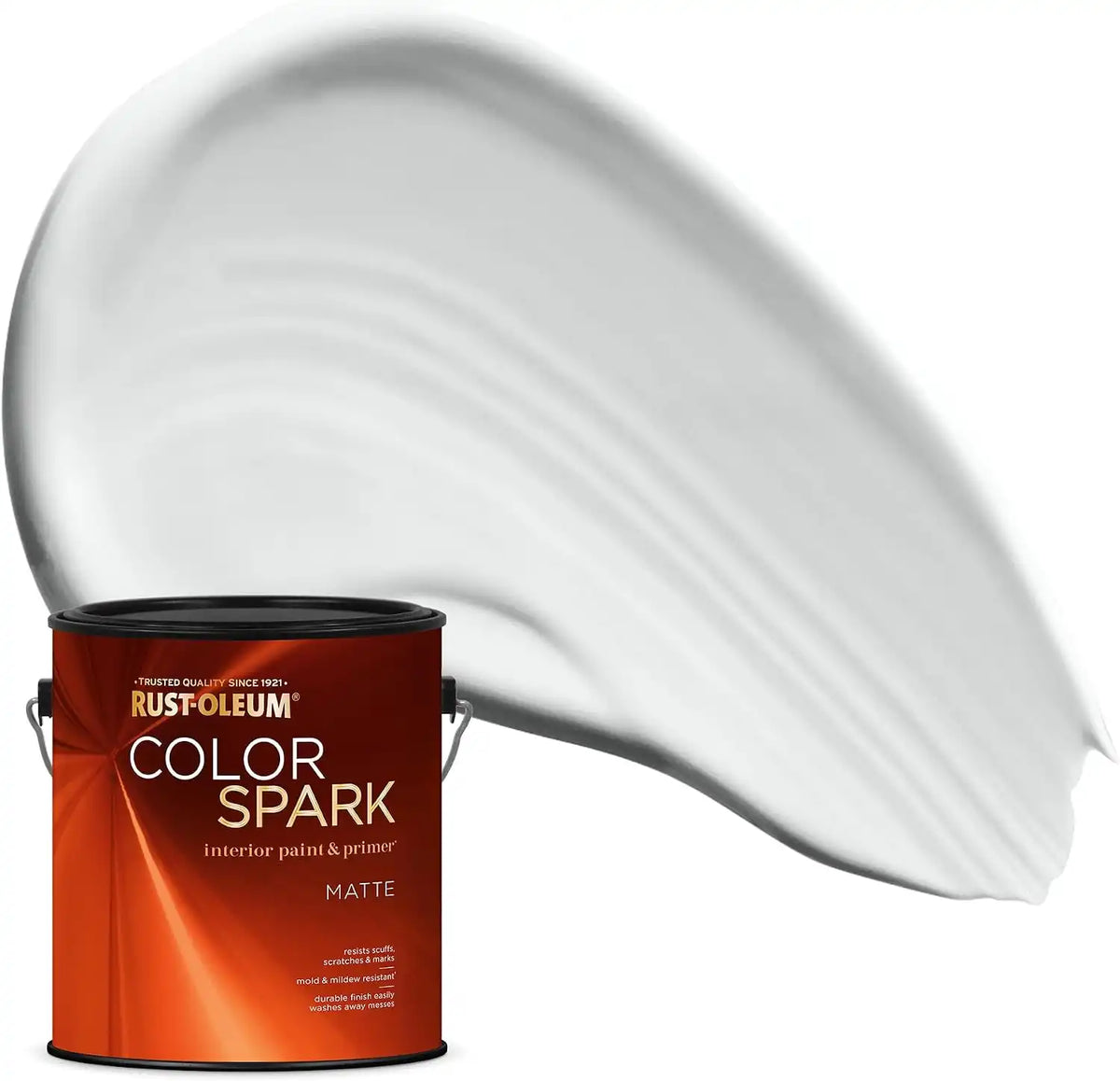 Rust-Oleum Color Spark Interior Paint and Primer in One, Matte, White Bay, 1 Gallon