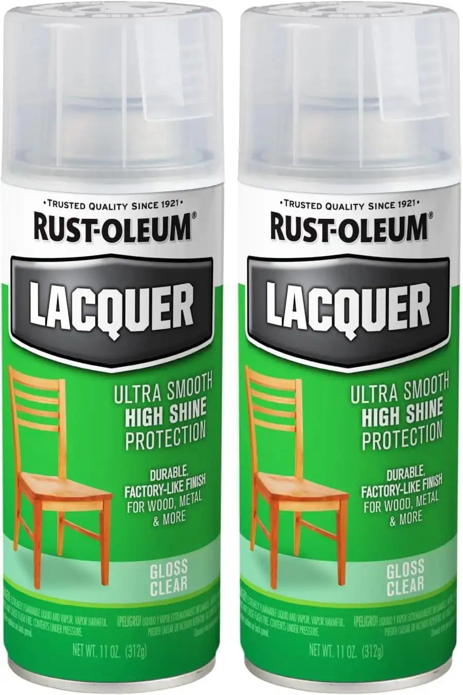 Rust-Oleum 1906830 Lacquer Spray, 11-Ounce, Gloss Clear (Pack of 2)