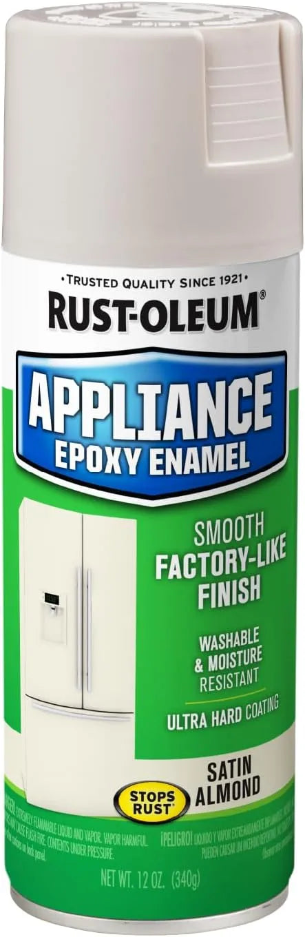 Rust-Oleum 7882830 Specialty Appliance Epoxy Spray Paint, 12 oz, Almond