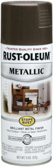 Rust-Oleum 7272830 Stops Rust Metallic Spray Paint, 11 oz, Dark Bronze