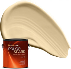 Rust-Oleum Color Spark Interior Paint and Primer in One, Matte, Cocoa Butter, 1 Gallon