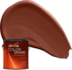 Rust-Oleum Color Spark Interior Paint and Primer in One, Matte, Red Rocks, 1 Gallon