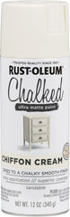 Rust-Oleum Chiffon Cream Chalked All-in-One Ultra Matte Spray Paint | One Coat Coverage | No Primer, Sanding, Or Topcoat Needed | Easy Spray Application | Made in USA | 12 OZ
