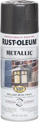 Rust-Oleum 244228 Stops Rust Metallic Spray Paint, 11 oz, Charcoal