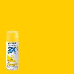 Rust-Oleum 334046-2PK Painter's Touch 2X Ultra Cover Spray Paint, 12 oz, Gloss Sun Yellow, 2 Pack