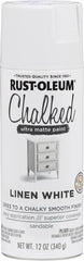 Rust-Oleum Linen White Chalked All-in-One Ultra Matte Spray Paint | One Coat Coverage | No Primer, Sanding, Or Topcoat Needed | Easy Spray Application | Made in USA | 12 OZ