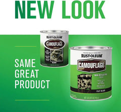 Rust-Oleum 379558 Specialty Camouflage Paint, Quart, Flat Black, (Pack of 1)