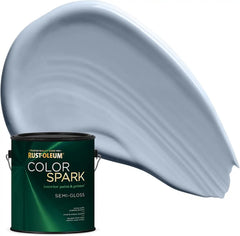 Rust-Oleum Color Spark Interior Paint and Primer in One, Semi-Gloss, Partly Cloudy, 1 Gallon