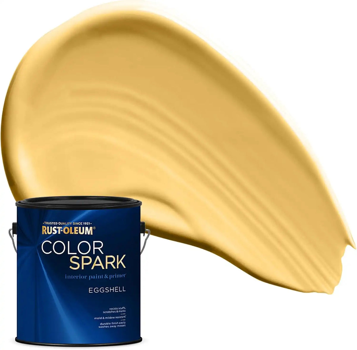 Rust-Oleum Color Spark Interior Paint and Primer in One, Eggshell, Lemon Curd, 1 Gallon