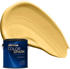 Rust-Oleum Color Spark Interior Paint and Primer in One, Eggshell, Lemon Curd, 1 Gallon