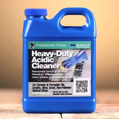 Miracle Sealants Heavy-Duty Acidic Cleaner for Tile & Stone, Grout Haze, Rust Stain & Efflorescence Remover, Quart