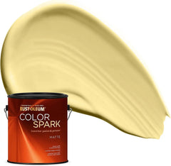 Rust-Oleum Color Spark Interior Paint and Primer in One, Matte, Crème Brulee, 1 Gallon