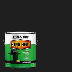 Rust-Oleum 233967-2PK High Heat Brush Protective Enamel Paint, Gallon, Flat BBQ Black, 2 Pack