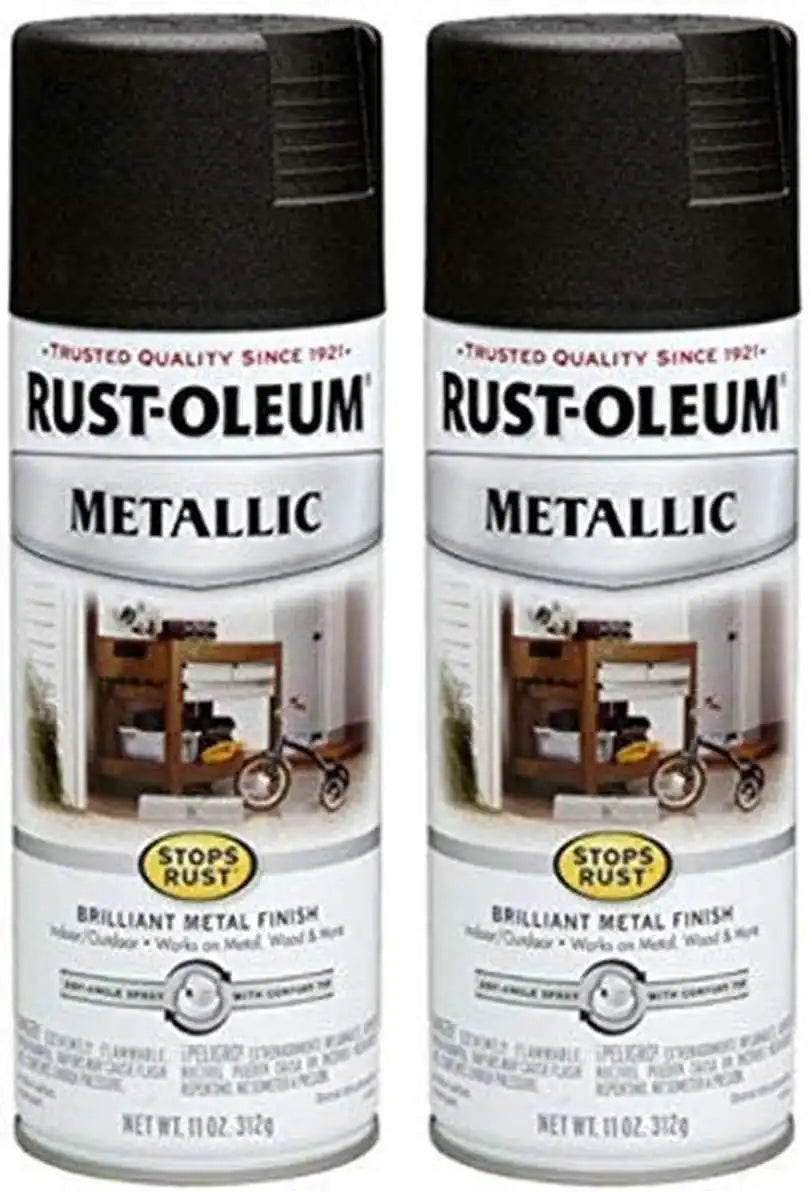 Rust-Oleum 248636 Stops Rust Metallic Spray Paint, 11 Ounce, Oil Rubbed Bronze (Pack of 2)