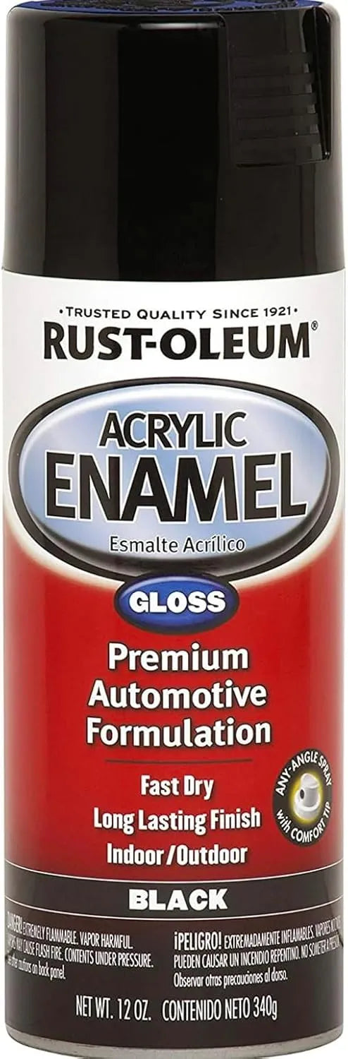 Rust-Oleum Automotive 248643 12-Ounce Acrylic Enamel Spray, Black Gloss