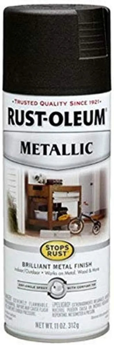 Rust-Oleum 248636 Stops Rust Metallic Spray Paint, 11 oz, Oil Rubbed Bronze