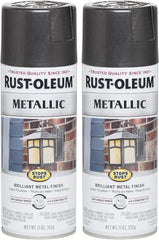 Rust-Oleum 244228 Stops Rust Metallic Spray Paint, 11 Ounce, Charcoal (Pack of 2)