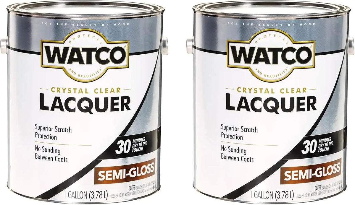 Watco 63131-2PK Lacquer Clear Wood Finish, Gallon, Semi-Gloss Clear, 2 Pack