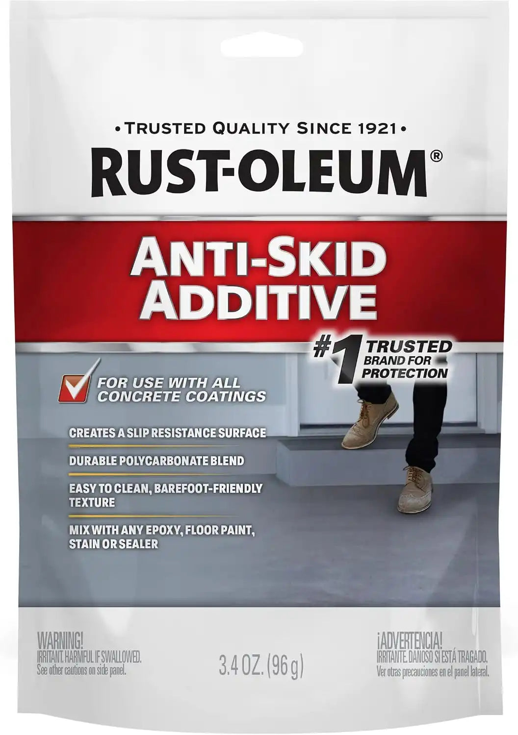 Rust-Oleum Anti-Skid Additive | Aluminum Oxide Formula | Adds Slip Resistance | Sand-Like Particles | 3.4 oz