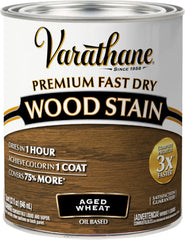 Varathane Premium Fast Dry Wood Stain | 1 Hour Dry Time | 1 Coat Color | Interior Wood Stain | Furniture, Cabinets, Doors, Trim | Quart | Aged Wheat