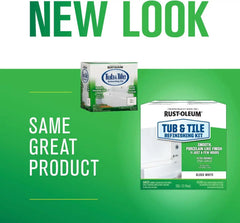Rust-Oleum 384165 Tub And Tile Refinishing 2-Part Kit, 32 oz, Gloss White