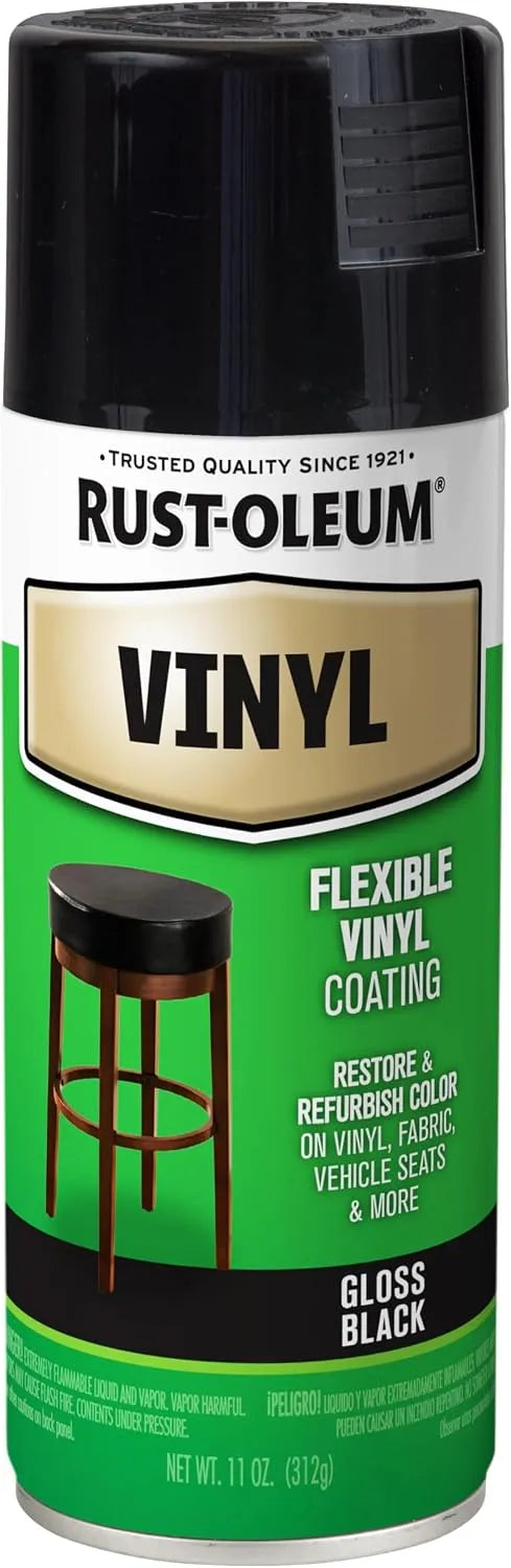 Rust-Oleum 1909830 Specialty Vinyl Spray Paint, 12 oz, Black