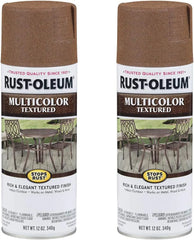 Rust-Oleum 239122-2PK Stops Rust Multi-Color Textured Spray Paint, 12 oz, Rustic Umber, 2 Pack