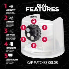Rust-Oleum Automotive High Heat Spray Paint Custom Spray 5-in-1, 12 oz, Gloss Clear, 6 Pack