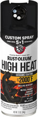 Rust-Oleum Automotive High Heat Spray Paint Custom Spray 5-in-1, 12 oz, Flat Black