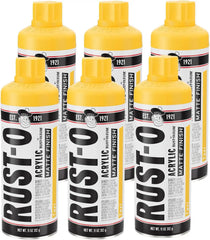 Rust-Oleum Rust-O Acrylic Spray Paint | Street Artist Spray Paint for Murals | Weather Resistant for Concrete, Wood, Brick and Other Surfaces | 11 Ounce | Matte Taxi | 6 Pack